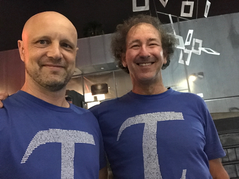 Michael Hartl and Bob Palais in Tau Shirts