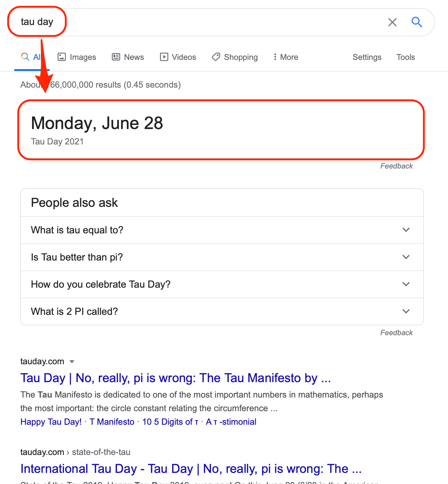 Tau Day at Google